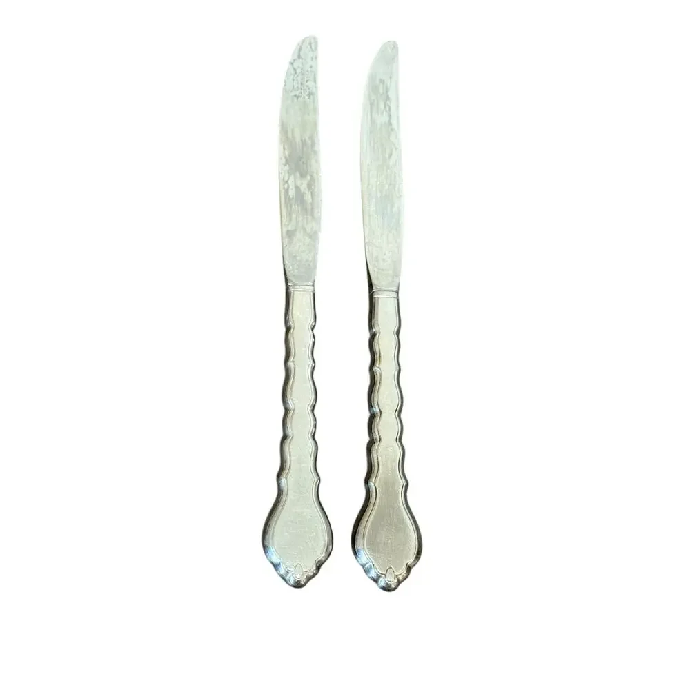 Oneida Community CELLO Dinner Knife (2) Stainless Flatware Silverware 9